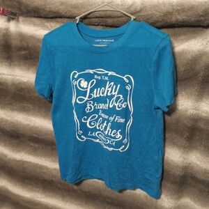 Lucky Brand aqua colored t